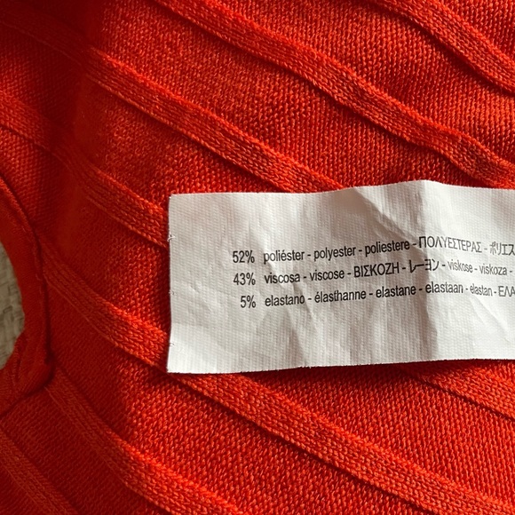Zara Orange Sleeveless  V Neck Bodysuit…Small size Great Stretch.Gently used! - Picture 4 of 7